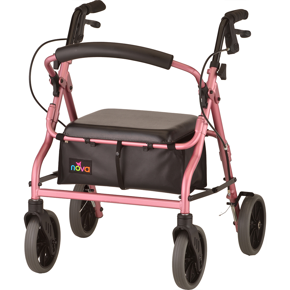 Click to view ZOOM 18 ROLLING WALKER PINK